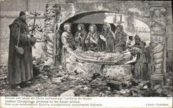 VINTAGE POSTCARD Still an Image Of Outragee Christ By Artillery Of Kaiser Militaria