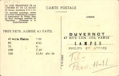 VINTAGE POSTCARD the Triumphal Way Of the Light And Radio operator Realized By Philips Paris Bridge Alexandre III