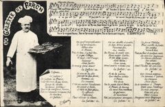 VINTAGE POSTCARD the Wafer De Paron Cooks Pastrycook Folklore