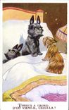 CPA Three's A Crowd d'Ou Vient il celui la Chien Chiens 