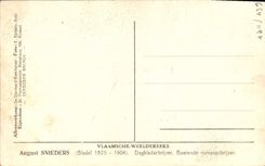 VINTAGE POSTCARD August Snieders Bladel 1825 1904 Dagbladschrijver