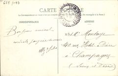 La POSTAL Ecoles de la VENDIMIA tiene fuego Canon Militaria de la pieza del fuego