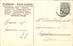 CPA Fantaisie Fleurs Hirondelle Bonne Annee