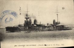 VINTAGE POSTCARD Navy Truth Armours 1st Bateau rank