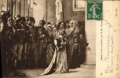 VINTAGE POSTCARD Jeanne d' Arc In Prayer By Flanders