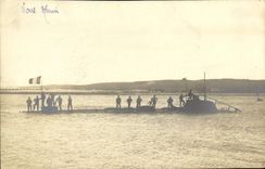 CARTE PHOTO Sous marin