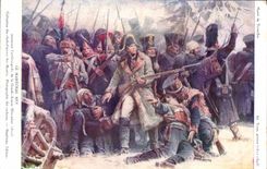 La POSTAL Musee de la VENDIMIA de Versalles el mariscal de Ney que apoya el atraso guarda a ejército grande Militaria 1822