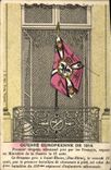 VINTAGE POSTCARD European War Of First German Flag Taken By the Militaria French
