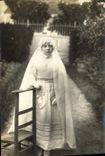Real photo Child communicant Mireille Pint June 3rd, 1923 Isle Adam