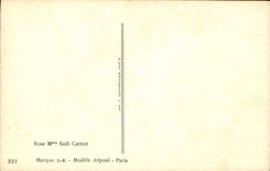 CPA Fantaisie Fleurs Rose Mme Sadi Carnot