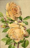 CPA Fantaisie Fleurs Rose Lady Hillingdon