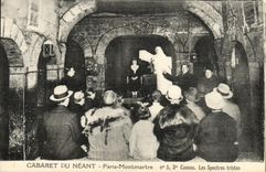 VINTAGE POSTCARD Cabaret Of Nothing Paris Montmartre Vault Sad Spectra