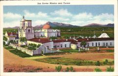 VINTAGE POSTCARD Benedictine Sanctuary Off Perpetual Worship Tucson Arizona San Xavier Mission