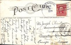 VINTAGE POSTCARD View Off Gregson Hot Spings one lines off Ba& P and Chicago Milwaukee & Puget sound Ry midway bwn Anaconda and Hillock