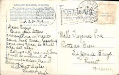 VINTAGE POSTCARD Garland Chicago Building