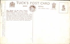 VINTAGE POSTCARD The house off the Grey priars Canterbury