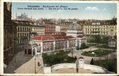 CPA Wiesbaden Kochbrunnen Mit Anlagen