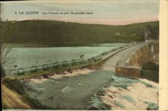 VINTAGE POSTCARD Gileppe Valves One Day of Large Water