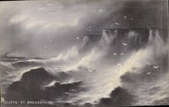VINTAGE POSTCARD Cliffs At Broadstairs