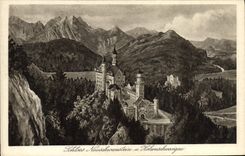 VINTAGE POSTCARD Scloss Neuschwanstein in Hohenschangau