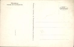VINTAGE POSTCARD Nurnberg Inneres der Lorenzkirche