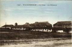 VINTAGE POSTCARD Wackernheim the Camp Militaria Buildings