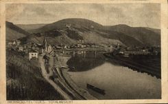 VINTAGE POSTCARD Berncastel CUSE Totalansicht