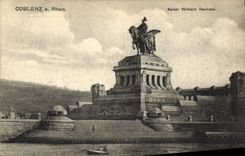 VINTAGE POSTCARD Coblenz has Rhein Kaiser Wilhelm Denkmal