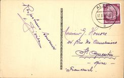 VINTAGE POSTCARD Alzey Rathaus put Volkerbrunnen