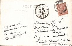 Buckingham Palace de Londres de la POSTAL de la VENDIMIA y monumento de la reina Victoria