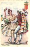 VINTAGE POSTCARD Valencia Folklore Dances