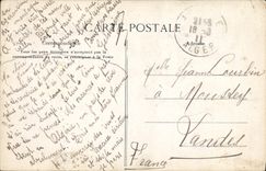 VINTAGE POSTCARD Bousaada In the River Children