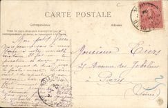 La POSTAL Argel de la VENDIMIA coloca el gobierno y el hotel de la tranvía del EL Oued de Bab de la calle de la regencia