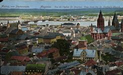 VINTAGE POSTCARD Mainz Vem Stephansturm