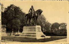 Monumento Leopold II de Bruselas de la POSTAL de la VENDIMIA