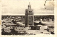 Bey de Túnez Panorama Taken De Dar El de la POSTAL de la VENDIMIA