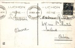 VINTAGE POSTCARD Luchon Seen of winter of Superbagneres on the right part of the circus of the Lily