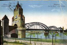 VINTAGE POSTCARD Mainz Kaiser Brucke