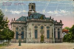 VINTAGE POSTCARD Saarbrucken Luduigrskirche the church