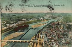 CPA Tours Vue Panoramique Prise a 800m d'altitude