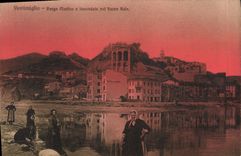 CPA Ventimiglia Borgo marina e lavalandale nei fiume Roia Femmes 