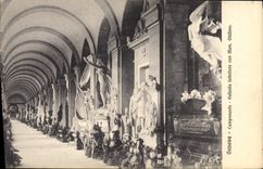 VINTAGE POSTCARD Genova Camposantio Galleria Idiot My Ghilino