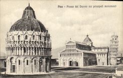 CPA Pisa Piazza del duomo col Principali Monumenti