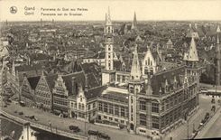 VINTAGE POSTCARD Ghent Panorama Of the Quay To Grasses