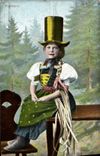 VINTAGE POSTCARD Elztalerin Folklore Child