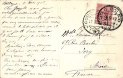 VINTAGE POSTCARD Idillio Boat Italy Folklore