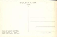 POSTAL Interno Della Chiesa Di Santa Sabina Roma de la VENDIMIA