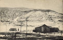 CPA Baraques dans la neige