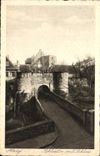 VINTAGE POSTCARD Alzey Schlosstor put Schloss