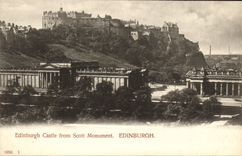VINTAGE POSTCARD Edinburgh Castle From Scott Edinburgh Monument